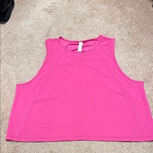 Lululemon Athletica Pink cropped Tank Top size 12
